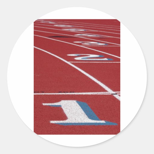 Track And Field Classic Round Sticker Zazzle
