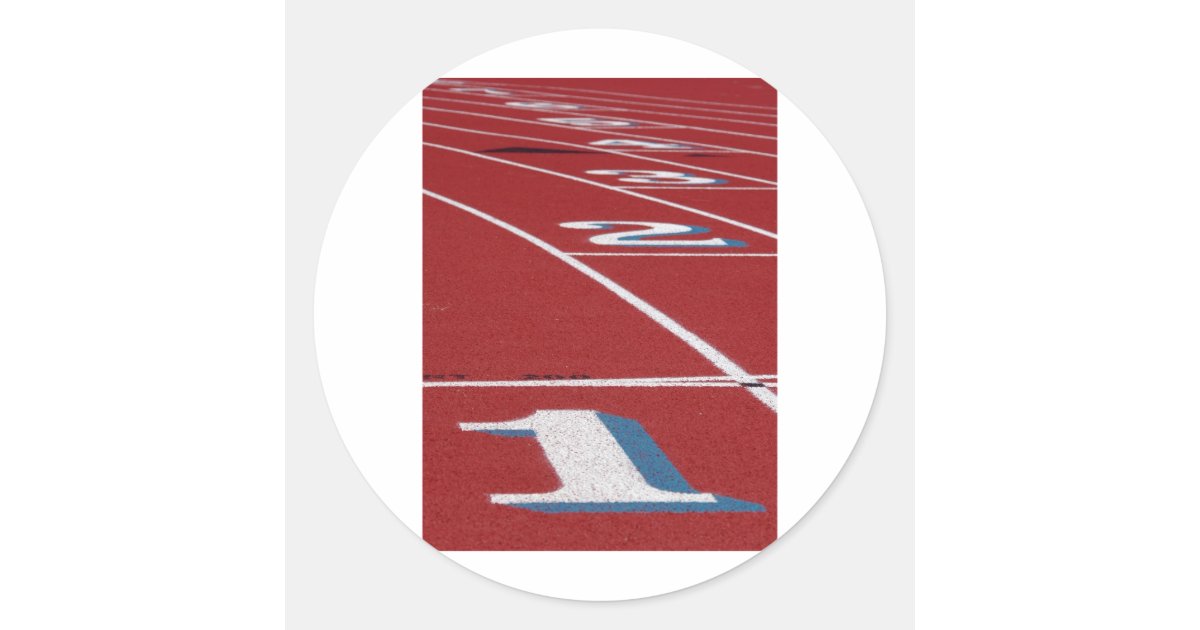 Track And Field Classic Round Sticker Zazzle