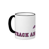 track and field girl mug
