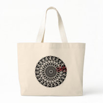 Track Bicycle Mandala Tote Bags