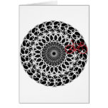 Track Bicycle Mandala Greeting Cards