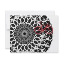 Track Bicycle Mandala invitations