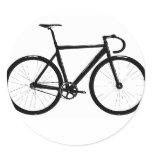 Track Bicycle Round Sticker