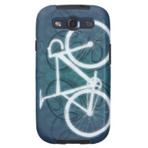 Track Bike - blue tattoo style Samsung Galaxy S3 Case