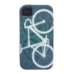 Track Bike - blue tattoo style iPhone 4/4S Case