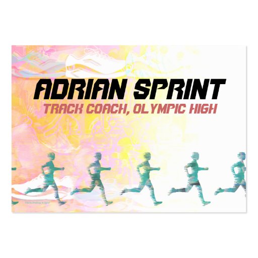 Track Coach Business Card (front side)