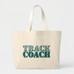 Track Coach teal Tote Bags