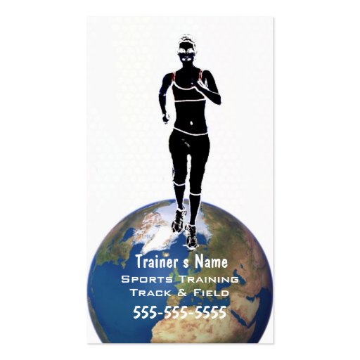 Track & Field Business Cards (front side)