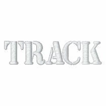 "TRACK" -- Great for working out! embroidered shirts
