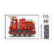 Track Rescue Fire Truck Stamps by art1st Track Rescue Fire Truck Stamps