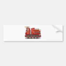 Track Rescue Pumper Fire Truck Firefighter Bumper Sticker