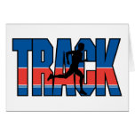 Track Running Greeting Cards