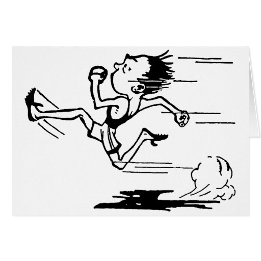 Track Star Greeting Card Zazzle