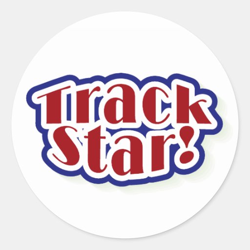 Track Star Classic Round Sticker Zazzle