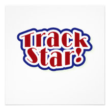 Track Star Tshirts and Gifts Personalized Announcement