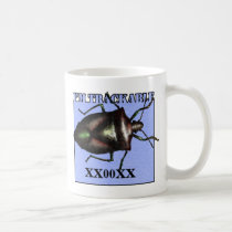 Trackable travel bug mug