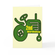 Tractor 2nd Birthday Gifts Cards