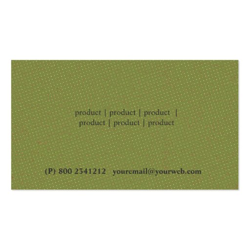 Tractor Agriculture Business Cards (back side)