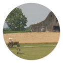 Farmall Tractor Christmas Gift Tag