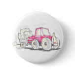 Tractor and Trailer Button Badge