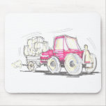 Tractor and Trailer Mouse Pad