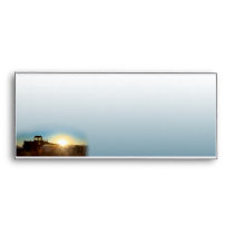 Tractor at Sunrise on a Blue Gradient Envelope