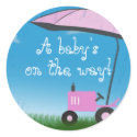 Tractor Baby Shower Envelope Seal sticker
