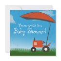 Red Tractor Baby Shower Invitation: Red Tractor invitation