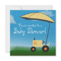 Tractor Baby Shower Invitation: Yellow Tractor invitation