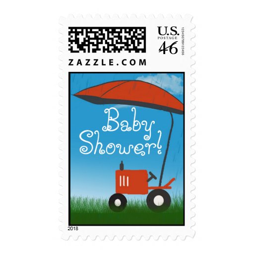 Tractor Baby Shower Postage