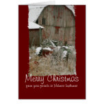 Tractor & Barn Christmas Card