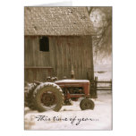 Tractor & Barn Christmas Card