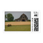 Tractor & Barn Postage Stamp