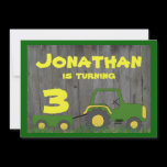 Tractor Birthday Invitation: Age in Cart