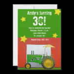 Tractor Birthday Invitation: Colorful tractor