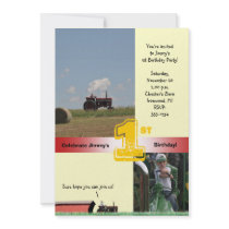 Tractor Birthday Invitation: International Tractor