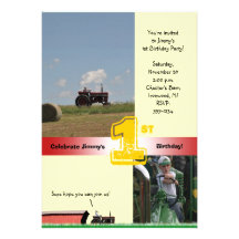 Tractor Birthday Invitation: International Tractor