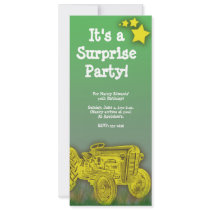 Tractor Birthday Party Invitation