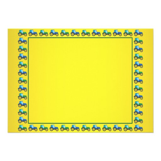 Tractor Birthday Party Invitation