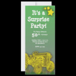 Tractor Birthday Party Invitation [enlarged age]