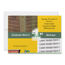 Tractor Birthday Party Invitation: Oliver Tractor
