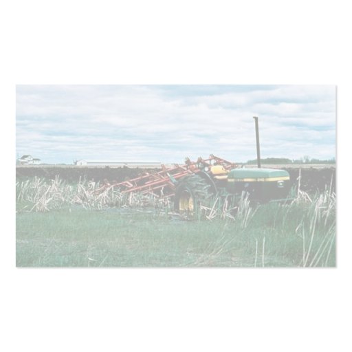 Tractor Bogs plowing wetlands Business Card (back side)