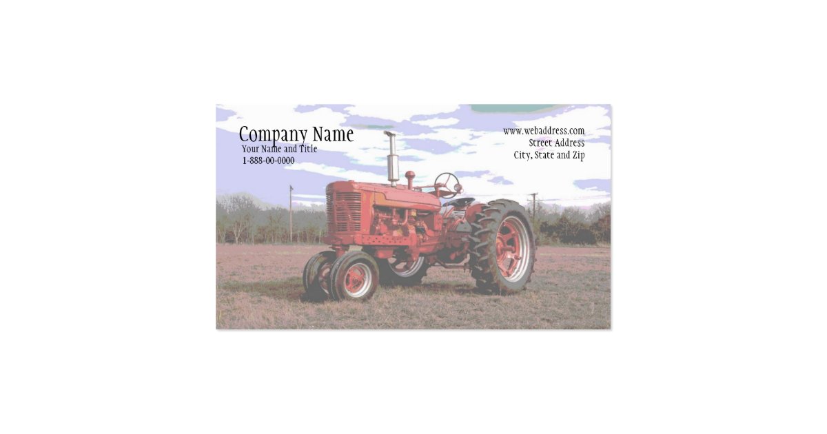 Tractor Business Card Zazzle