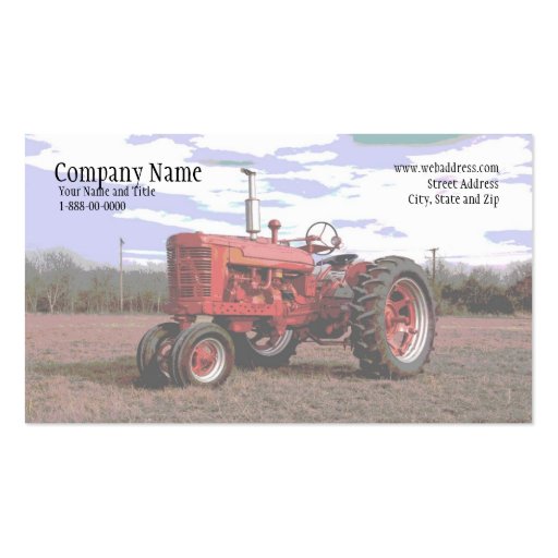 Tractor Business Card (front side)
