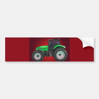 tractor car bumper sticker