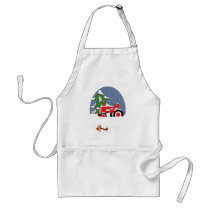 Tractor Christmas Apron by KirstenEdwards Tractor Christmas Apron