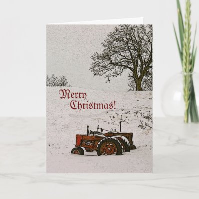 Tractor Christmas Card