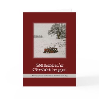 Tractor Christmas Card: Add Your Business Name card
