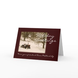 Tractor Christmas Card for Business or Family card