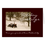 Tractor Christmas Card for Business or Family